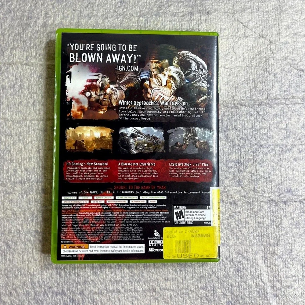 Gears of War 2‎ For The Xbox 360
